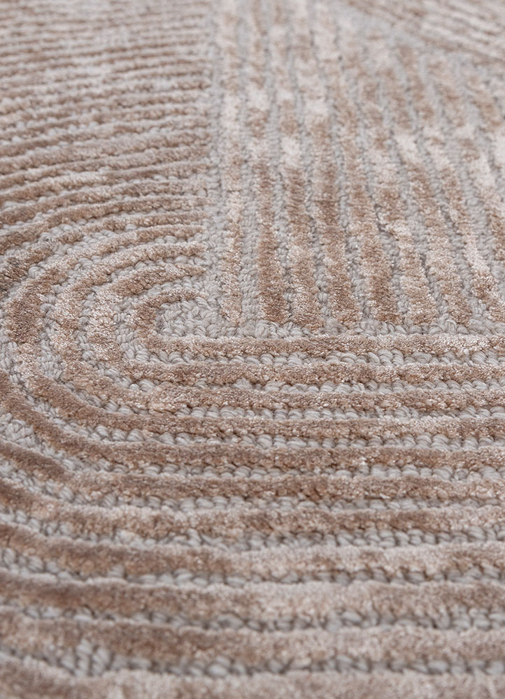 cera ivory wool and viscose hand tufted Rug - CloseUp