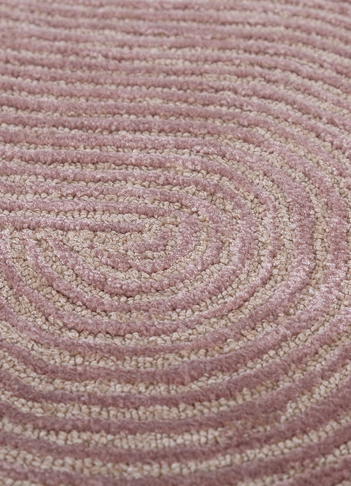 cera red and orange wool and viscose hand tufted Rug - CloseUp