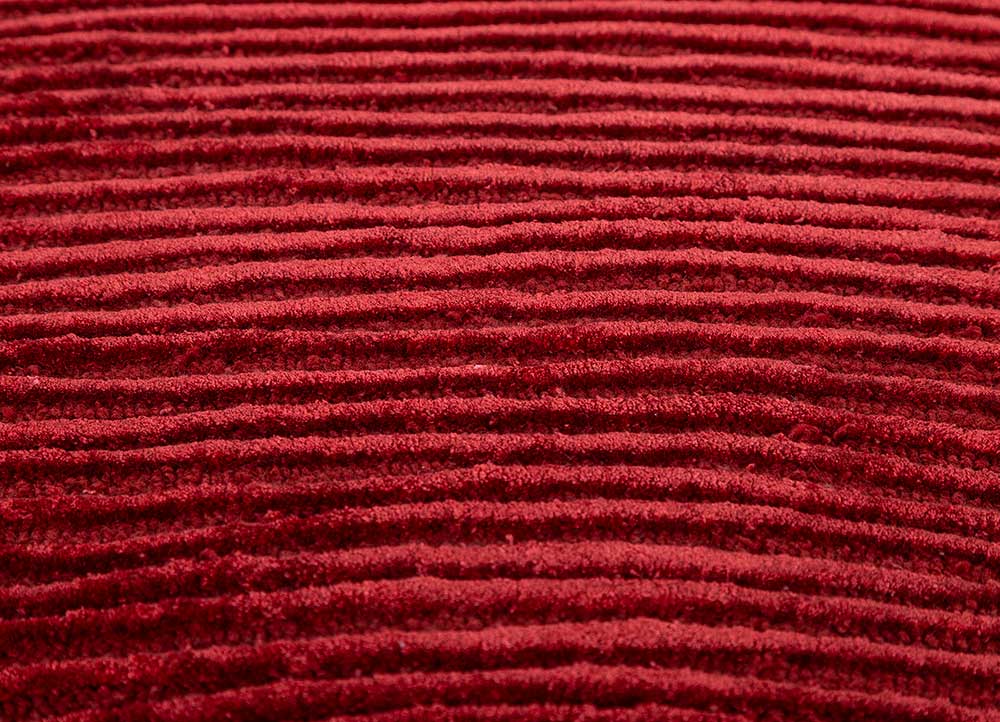 cera red and orange wool and viscose hand tufted Rug - CloseUp