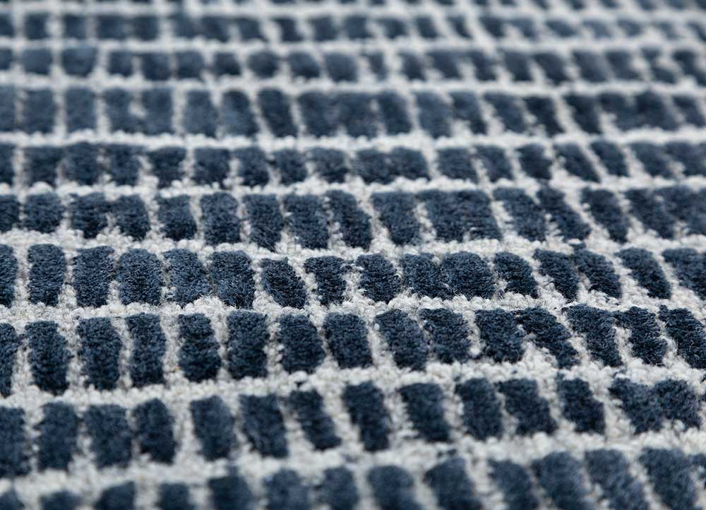 pathways grey and black wool and viscose hand tufted Rug - CloseUp