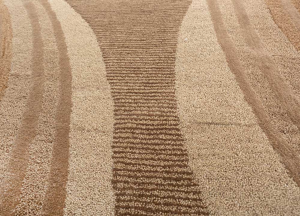 pathways gold wool and viscose hand tufted Rug - CloseUp