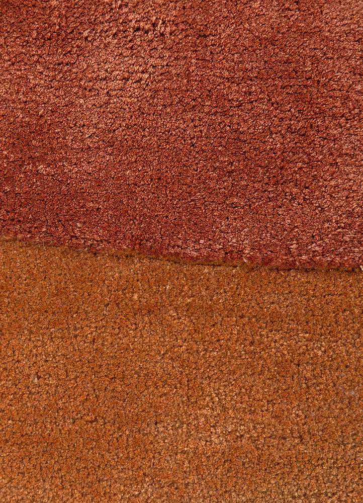 cera red and orange wool and viscose hand tufted Rug - CloseUp