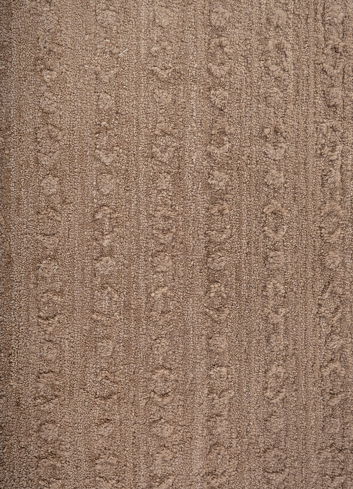 pathways beige and brown wool hand tufted Rug - CloseUp