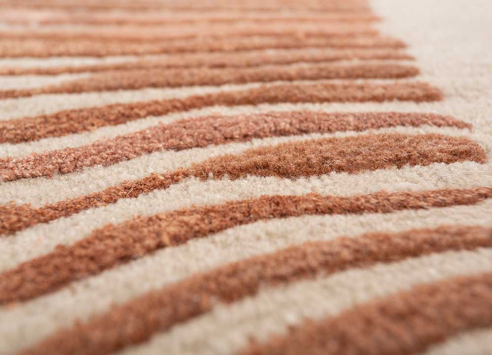 lucid ivory wool and viscose hand tufted Rug - CloseUp