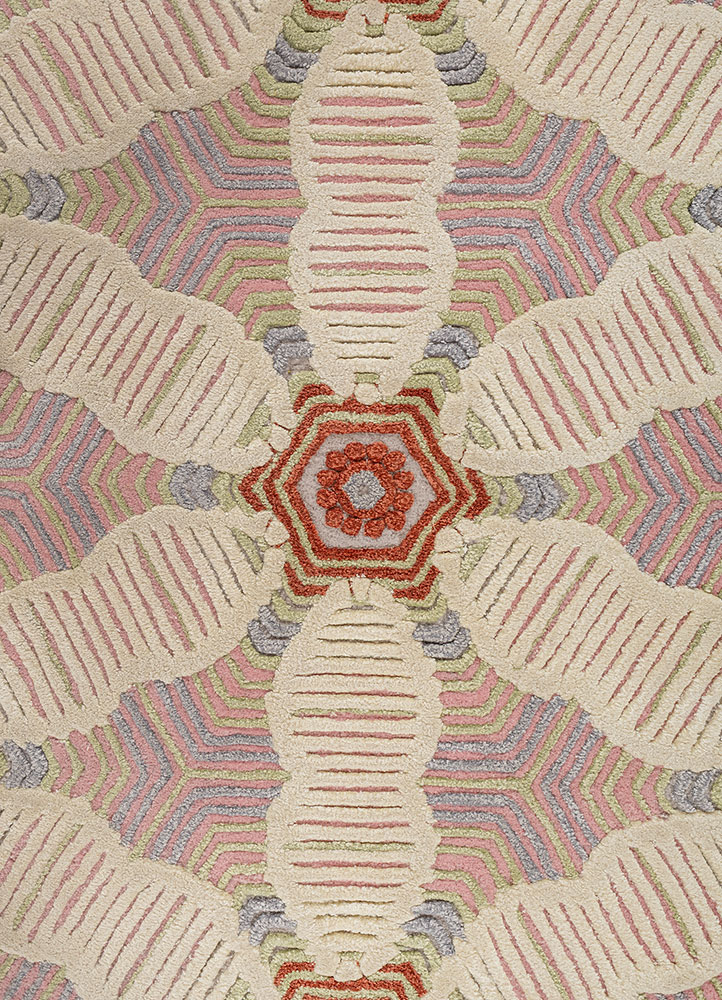 jaipur wunderkammer beige and brown wool and viscose hand tufted Rug - CloseUp