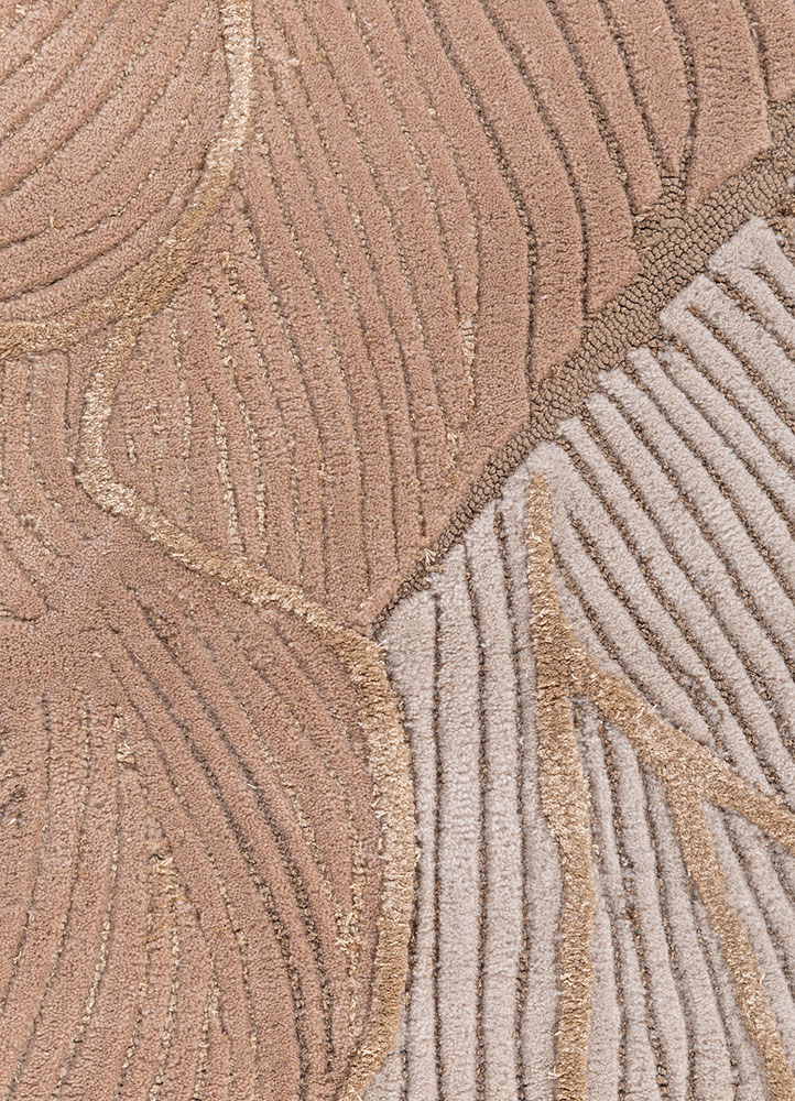 aurelia red and orange wool and viscose hand tufted Rug - CloseUp