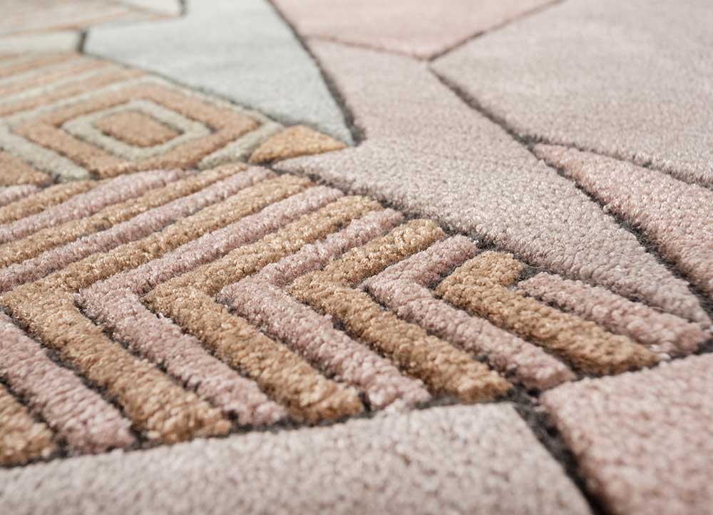 archetype blue wool and viscose hand tufted Rug - CloseUp