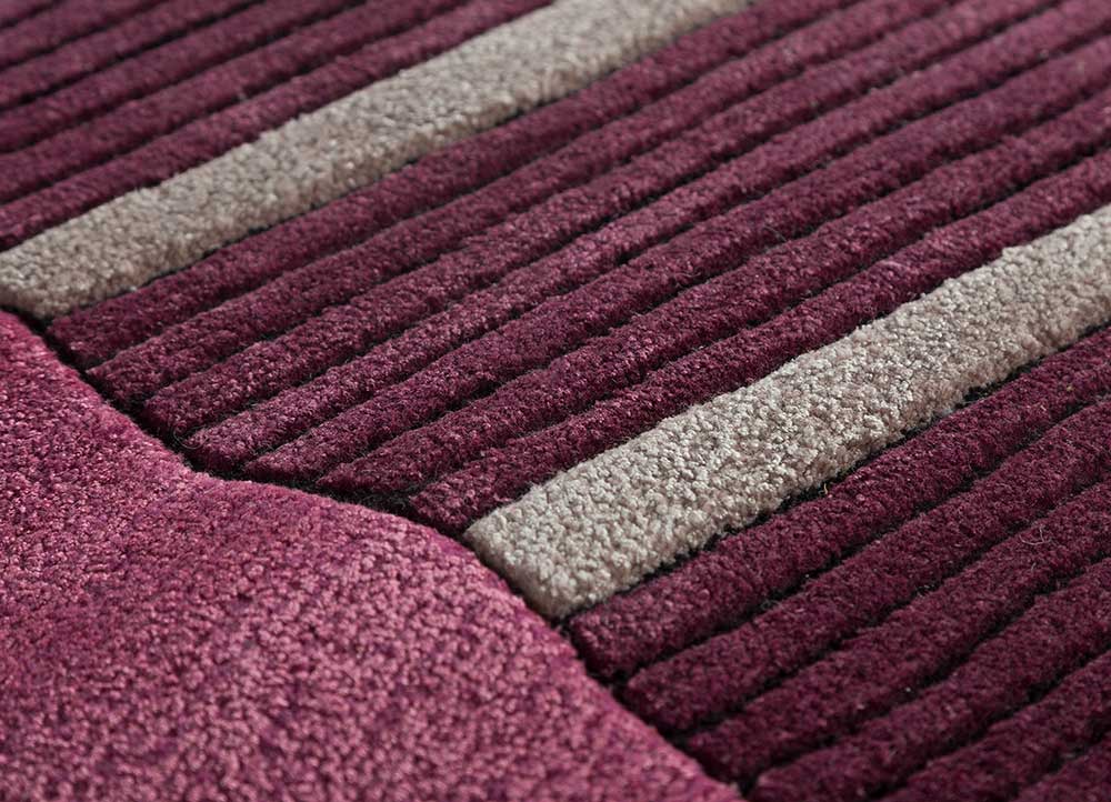 archetype pink and purple wool and viscose hand tufted Rug - CloseUp