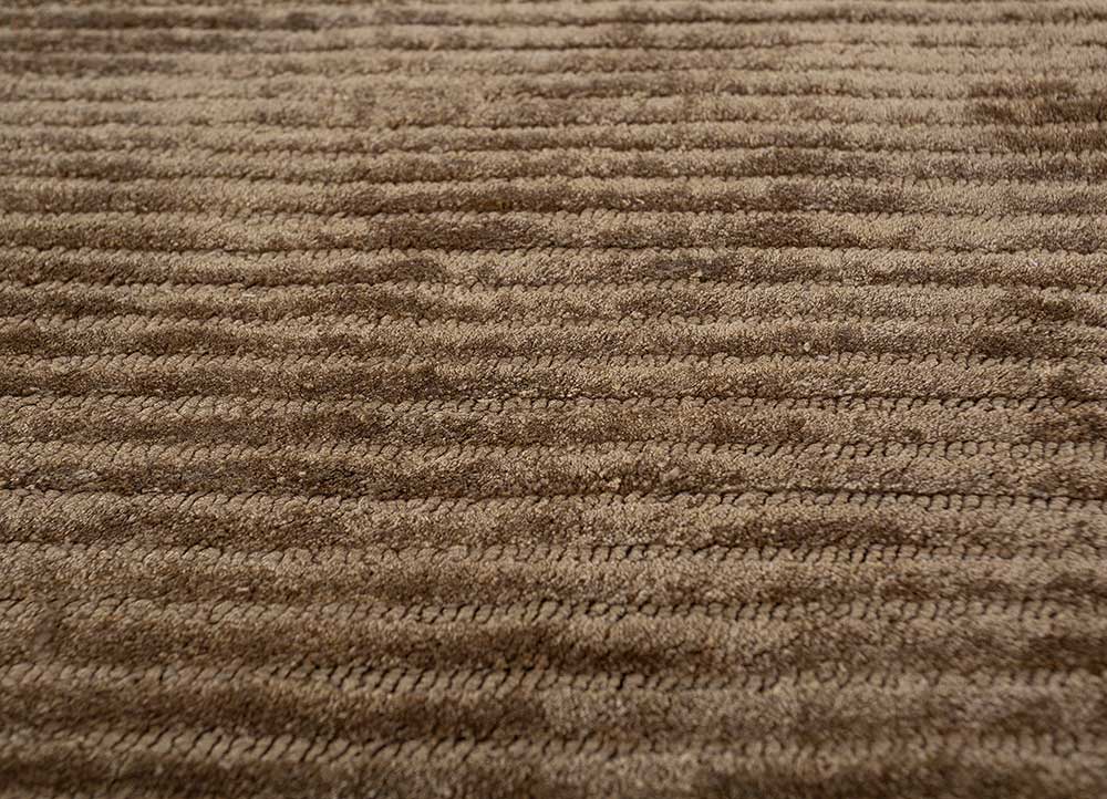 come around beige and brown viscose hand tufted Rug - CloseUp