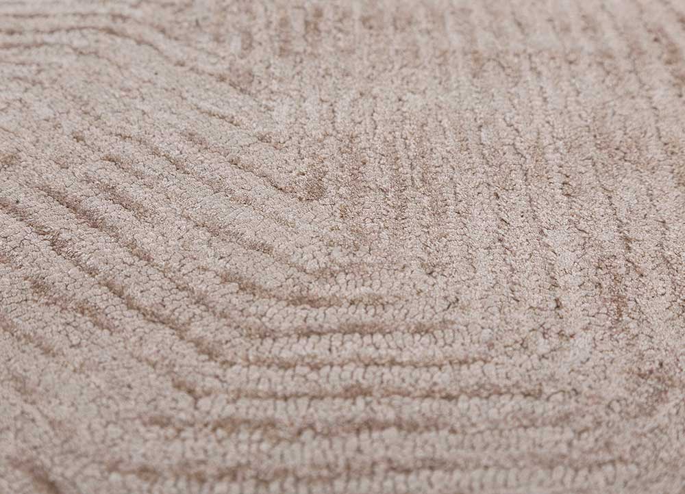 cera red and orange viscose hand tufted Rug - CloseUp