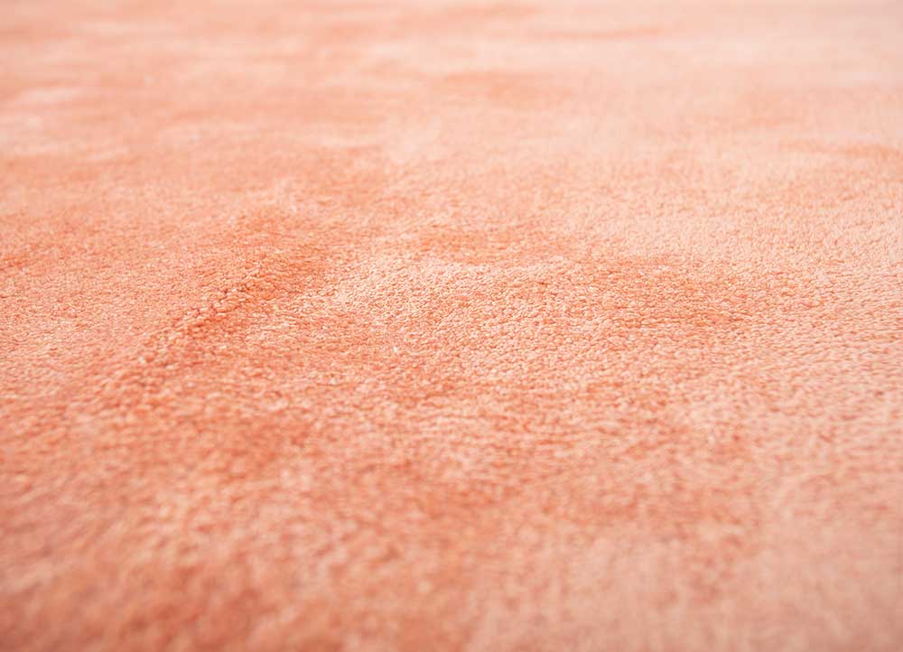 cera red and orange viscose hand tufted Rug - CloseUp