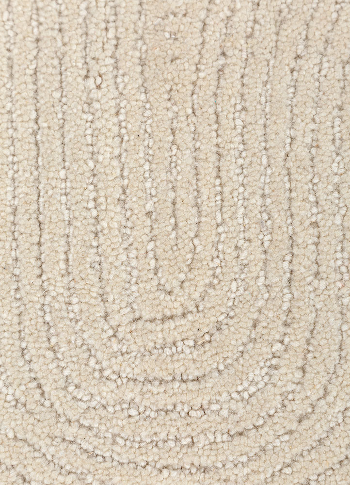 cera ivory wool and viscose hand tufted Rug - CloseUp