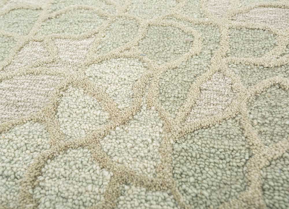 caliedo green polyester hand tufted Rug - CloseUp