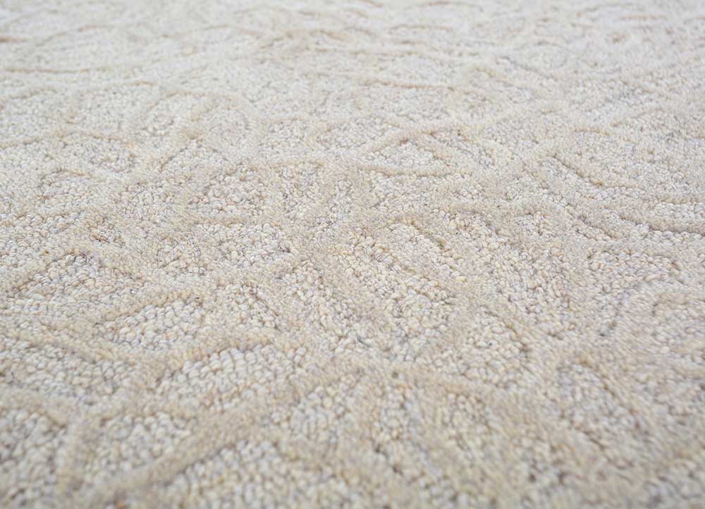 pathways ivory wool hand tufted Rug - CloseUp