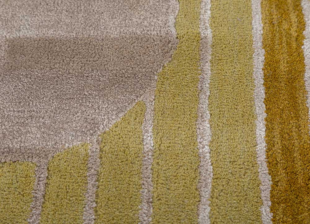 come around ivory wool and viscose hand tufted Rug - CloseUp
