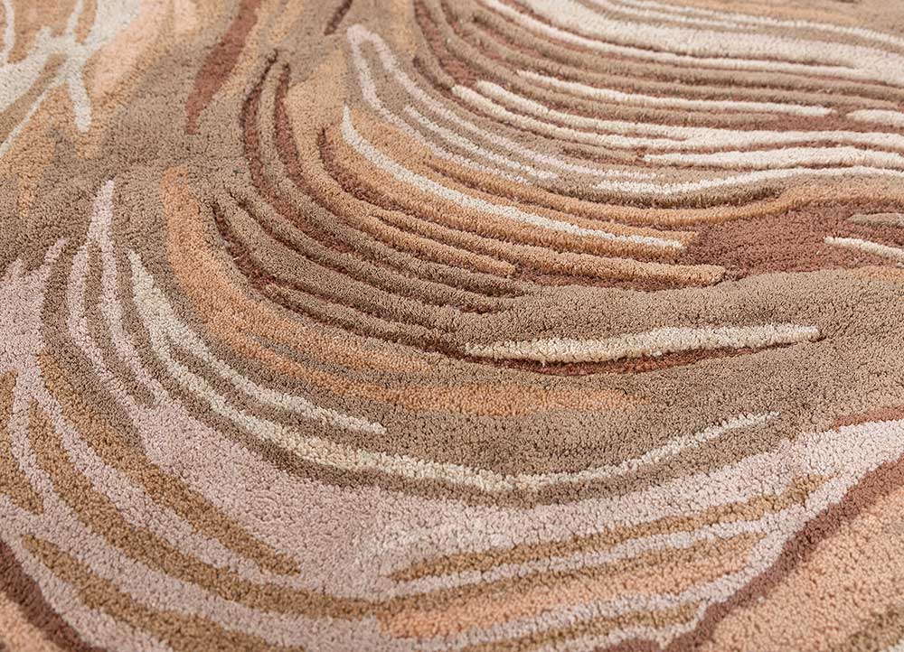 infini red and orange wool and viscose hand tufted Rug - CloseUp