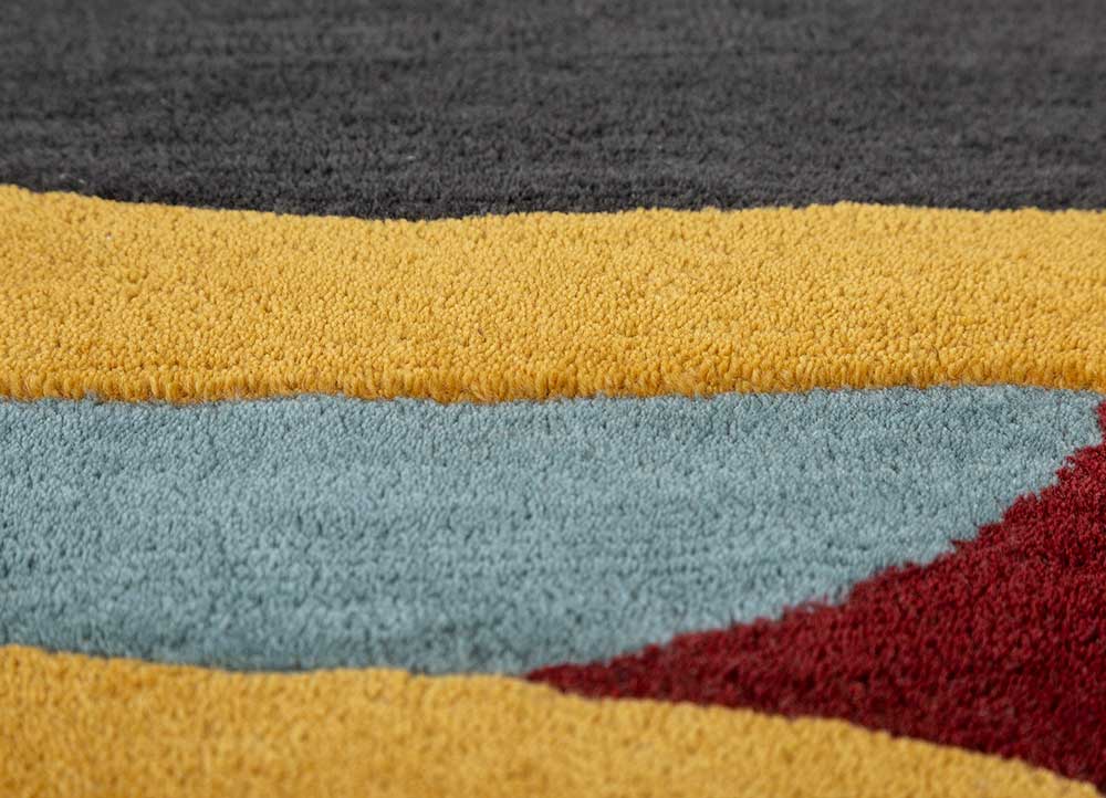 joy gold wool and viscose hand tufted Rug - CloseUp