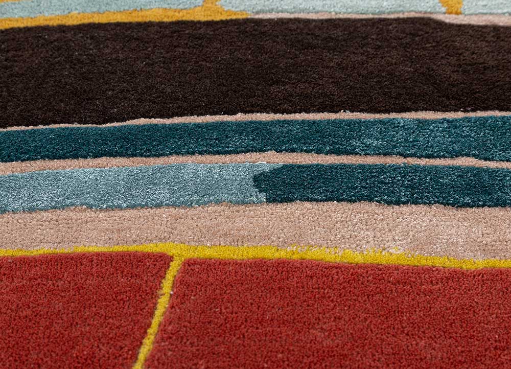 joy gold wool and viscose hand tufted Rug - CloseUp