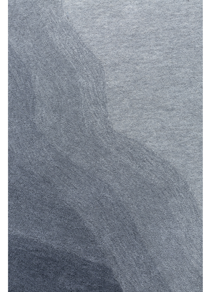 chroma blue wool hand tufted Rug - CloseUp
