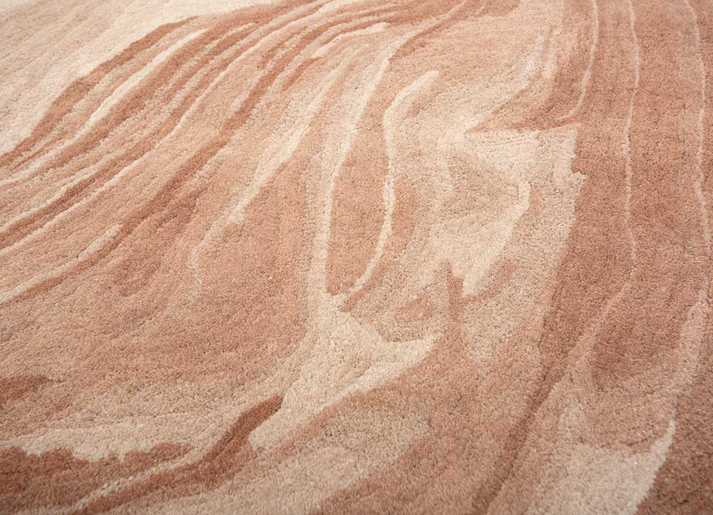 lucid beige and brown wool hand tufted Rug - CloseUp