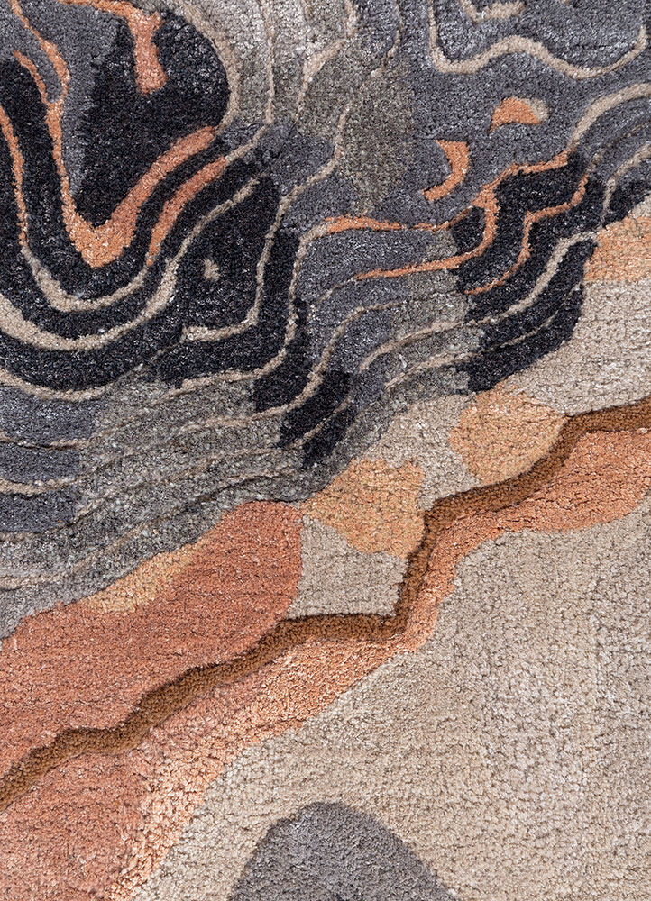 aurelia ivory wool and viscose hand tufted Rug - CloseUp
