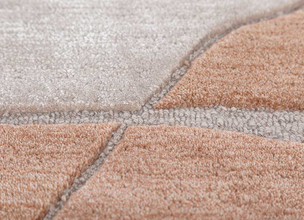 come around ivory wool and viscose hand tufted Rug - CloseUp