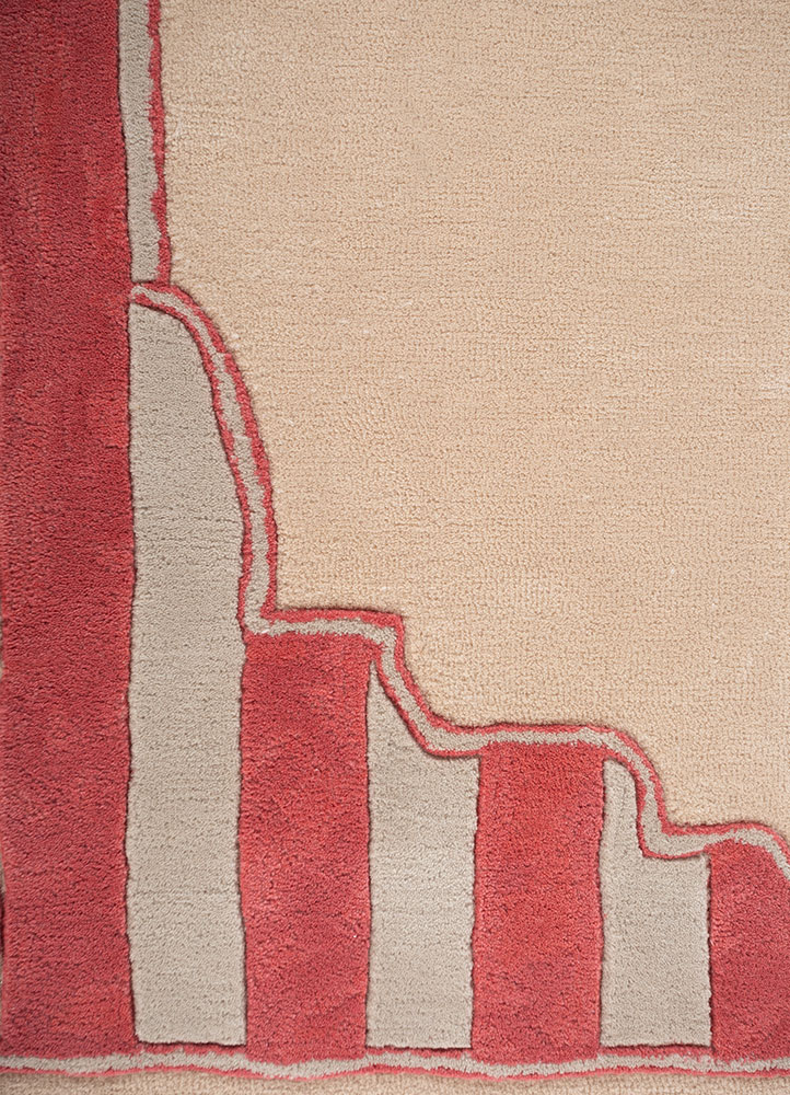 jardins du monde pink and purple wool hand tufted Rug - CloseUp