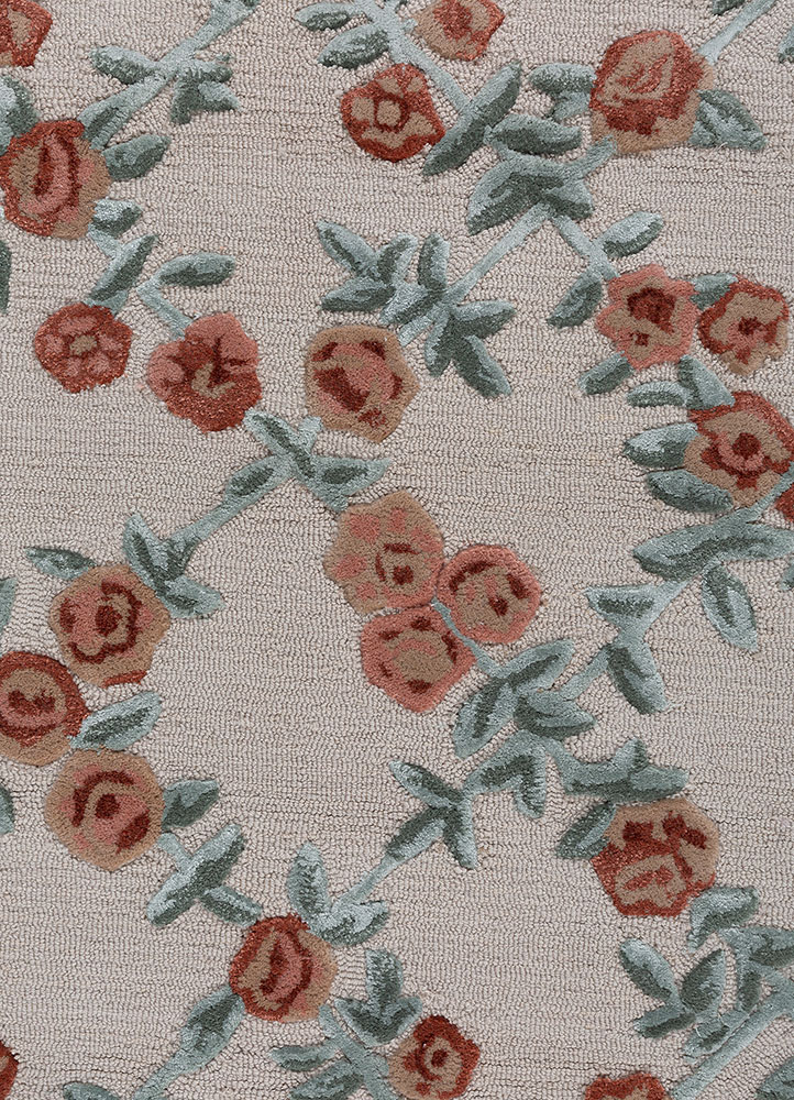 aurelia ivory wool and viscose hand tufted Rug - CloseUp