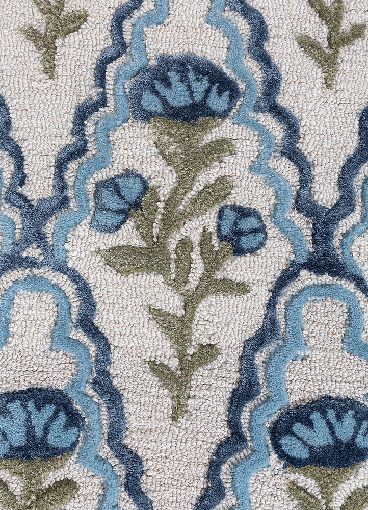 aurelia ivory wool and viscose hand tufted Rug - CloseUp