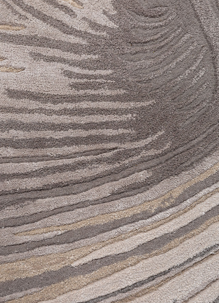 infini grey and black wool and viscose hand tufted Rug - CloseUp