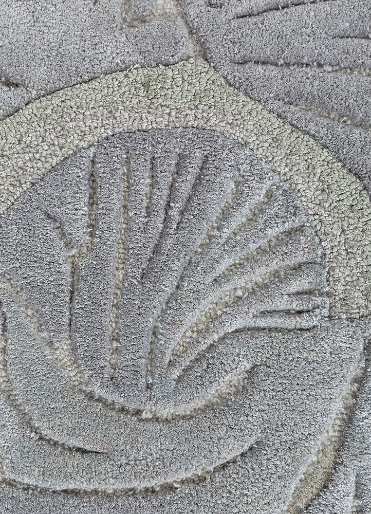 aurelia blue wool and viscose hand tufted Rug - CloseUp