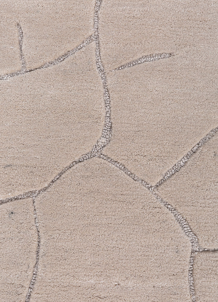 pathways ivory wool and viscose hand tufted Rug - CloseUp