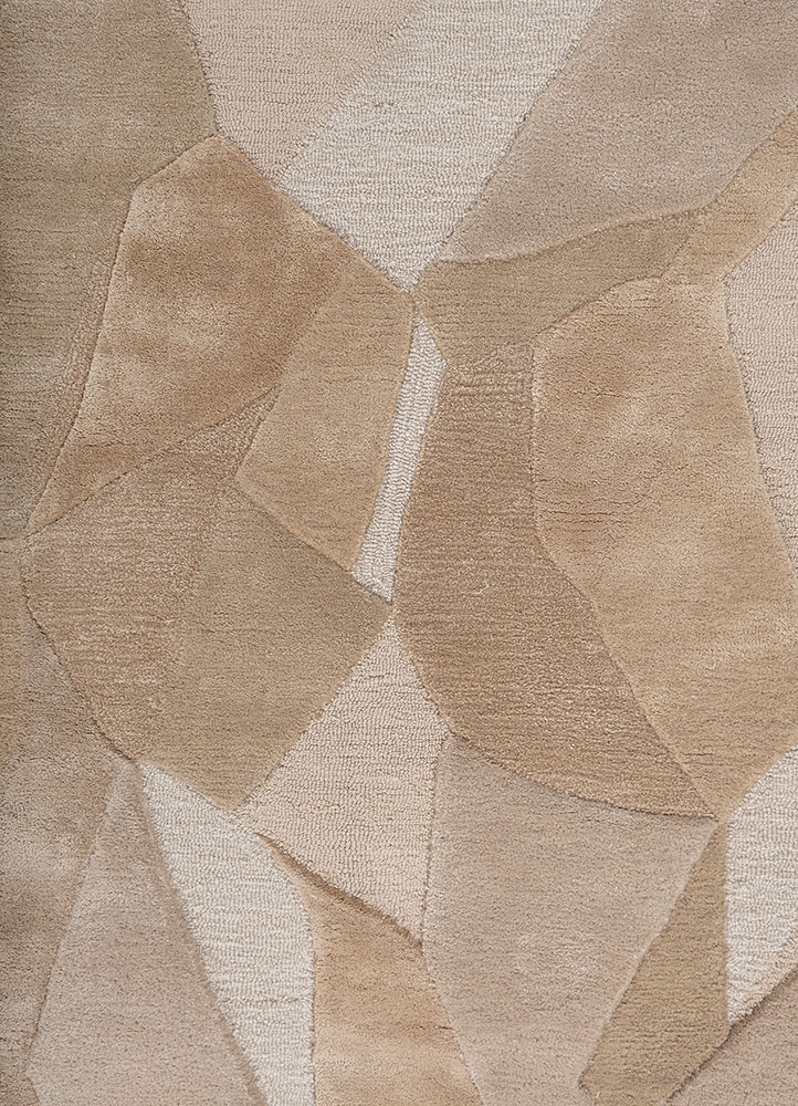 pathways ivory wool and viscose hand tufted Rug - CloseUp