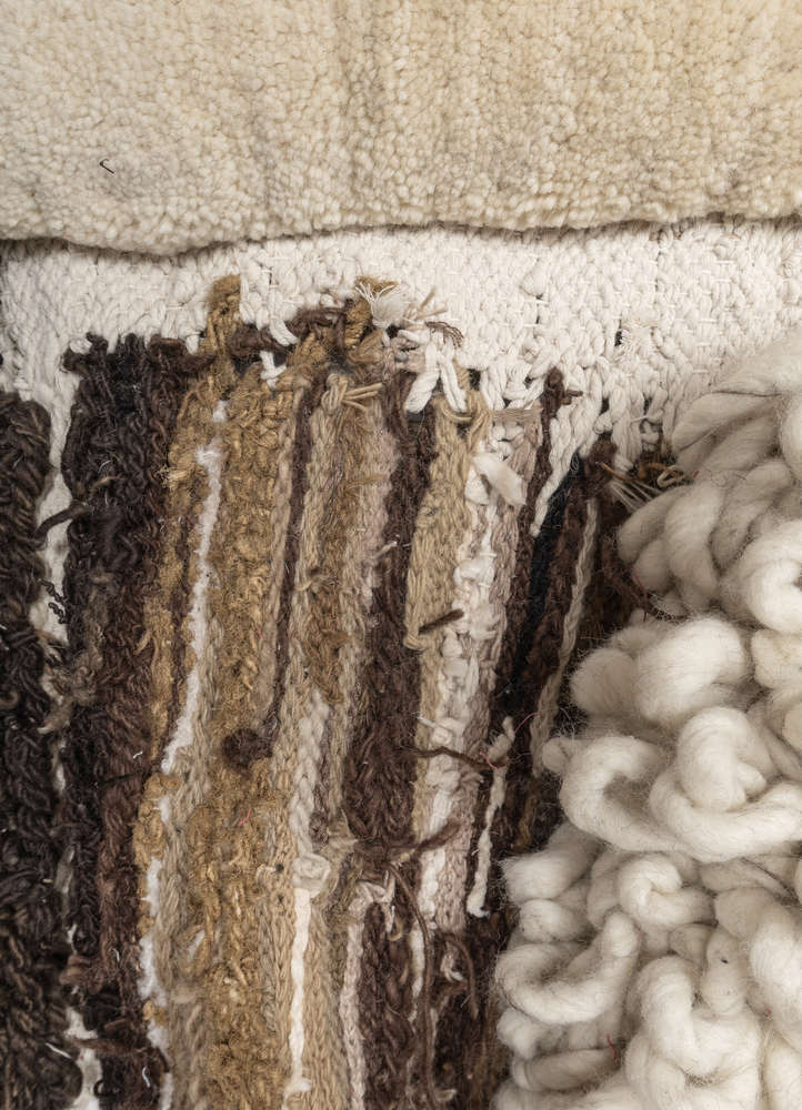 exposed spine grey and black wool wall art WALL ART & TAPESTRY - CloseUp