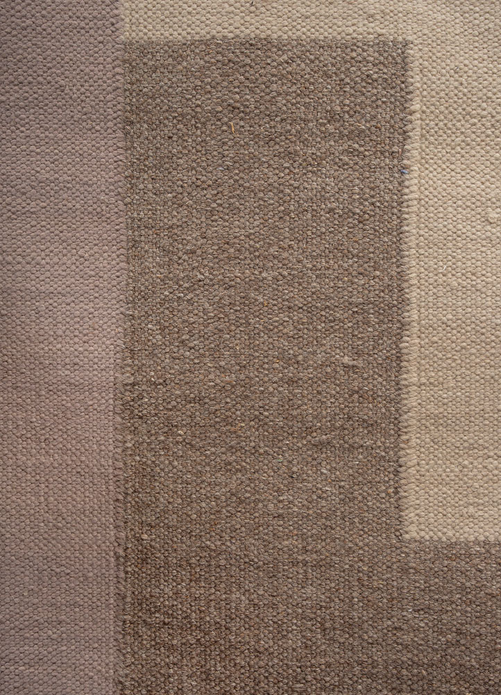 al fresco beige and brown polyester flat weaves Rug - CloseUp