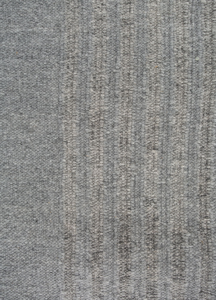 al fresco grey and black polyester flat weaves Rug - CloseUp
