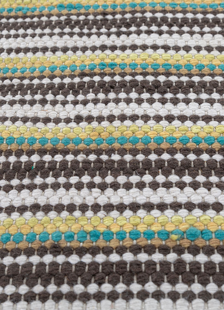 abrash grey and black polyester flat weaves Rug - CloseUp