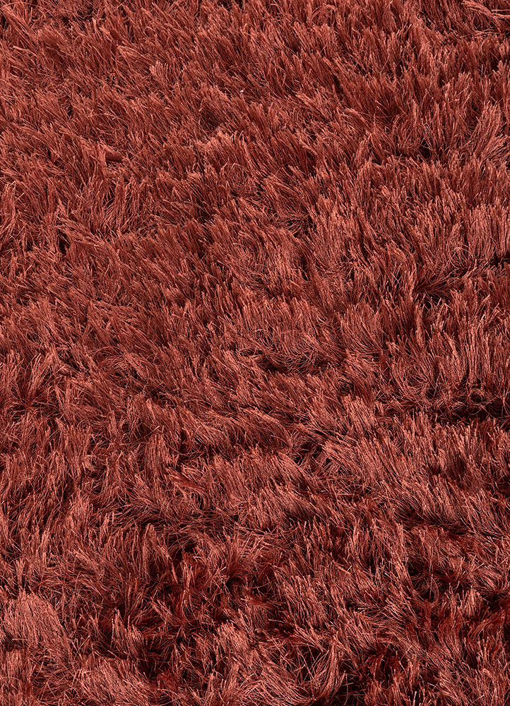 basis red and orange polyester hand loom Rug - CloseUp