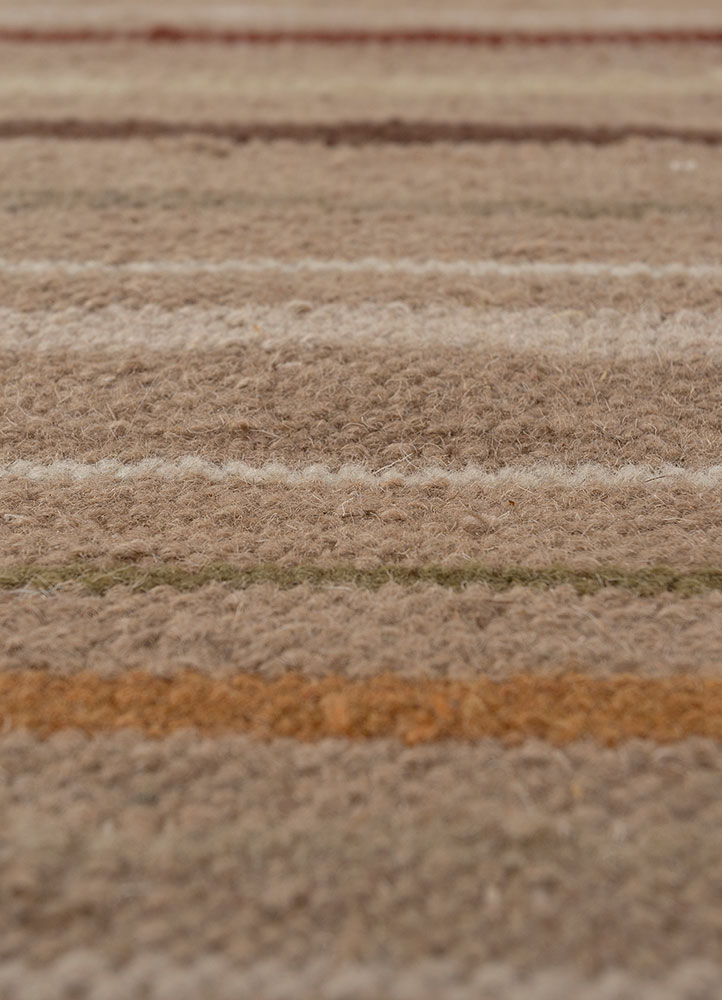 abrash grey and black wool flat weaves Rug - CloseUp