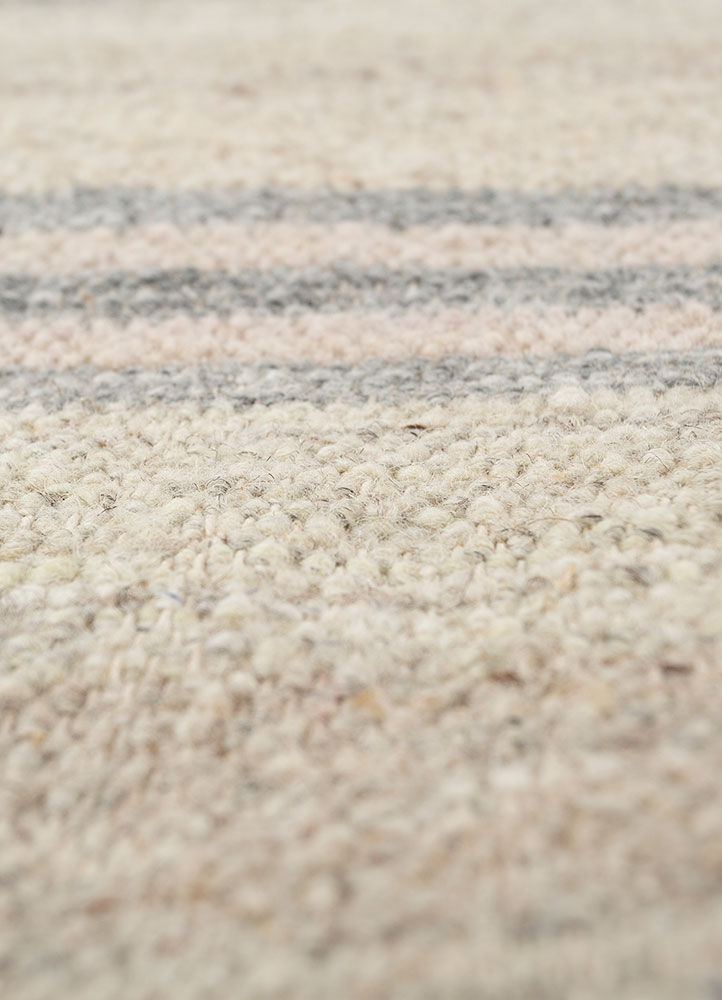 abrash blue wool flat weaves Rug - CloseUp