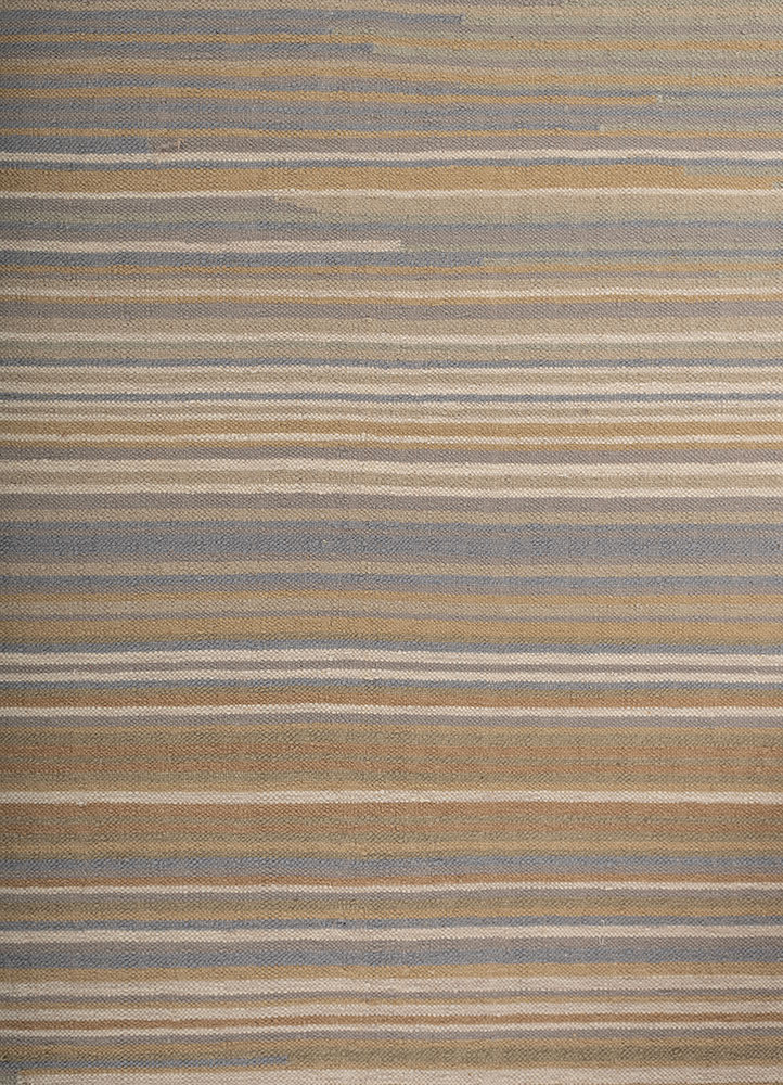 indusbar grey and black wool flat weaves Rug - CloseUp