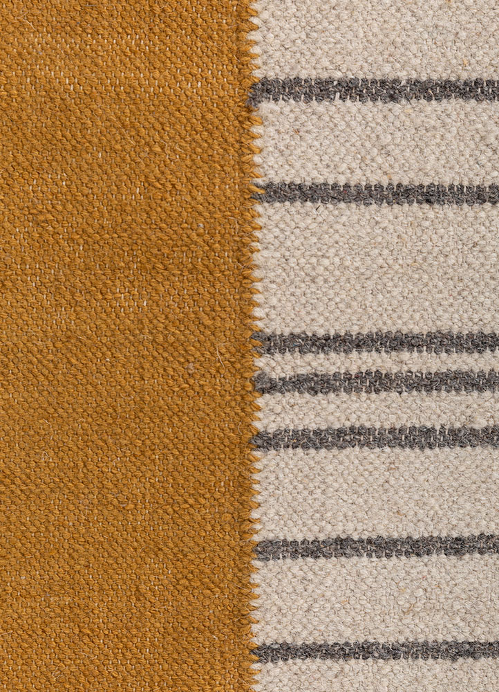 indusbar ivory wool flat weaves Rug - CloseUp