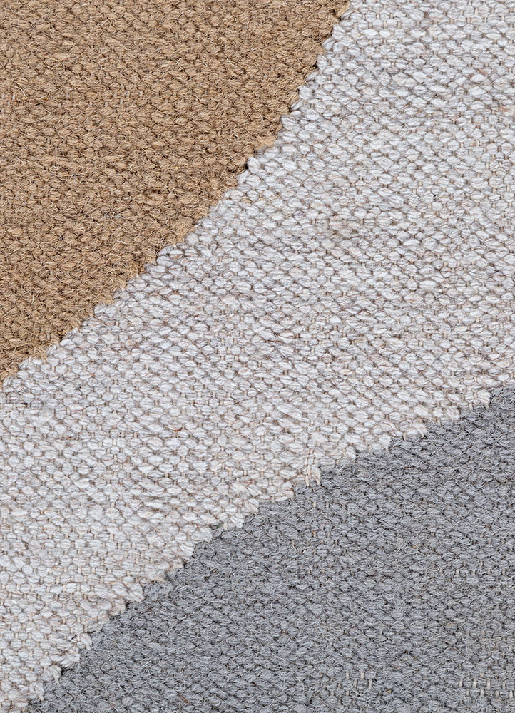 checkers green wool flat weaves Rug - CloseUp