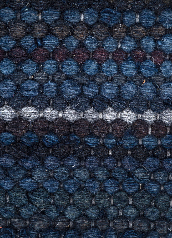 abrash pink and purple wool flat weaves Rug - CloseUp