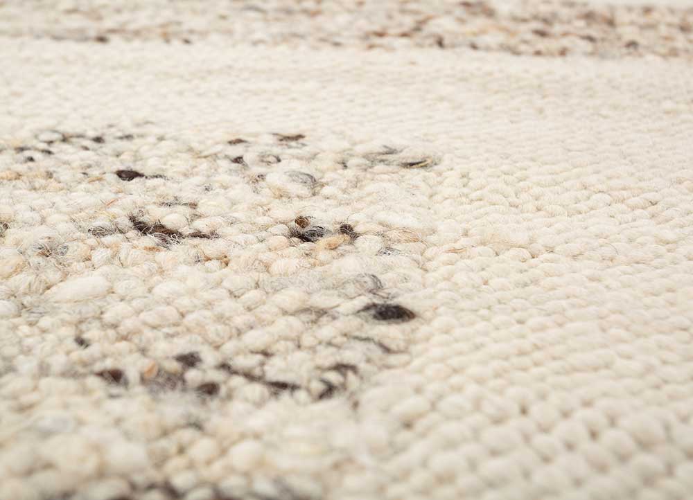 abrash ivory wool flat weaves Rug - CloseUp