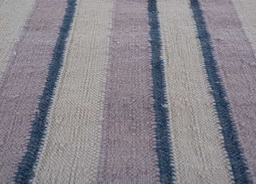 checkers grey and black wool flat weaves Rug - CloseUp