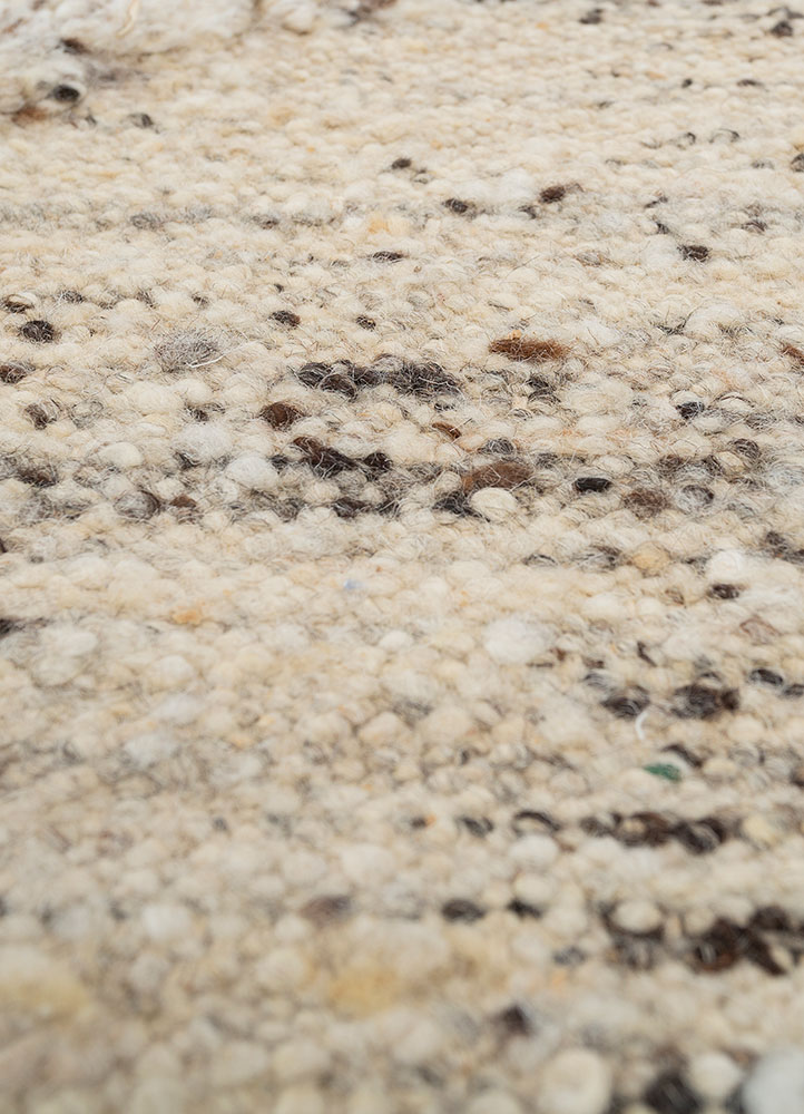 abrash ivory wool flat weaves Rug - CloseUp