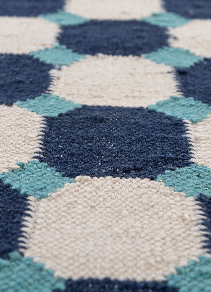 alhambra ivory wool flat weaves Rug - CloseUp