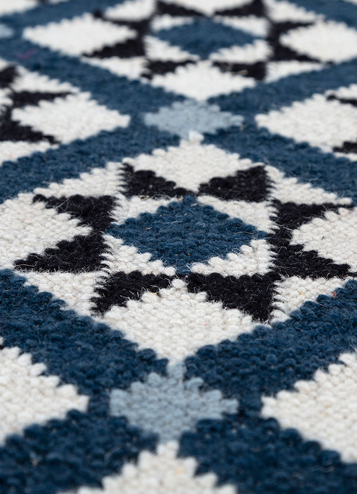 alhambra ivory wool flat weaves Rug - CloseUp