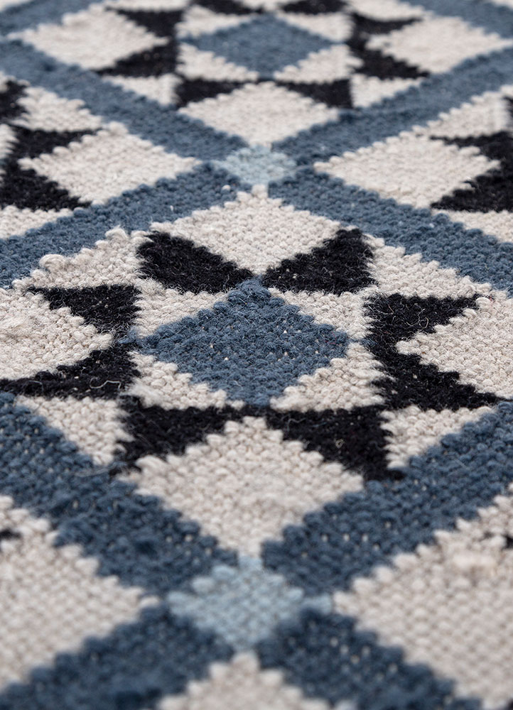 alhambra ivory wool flat weaves Rug - CloseUp